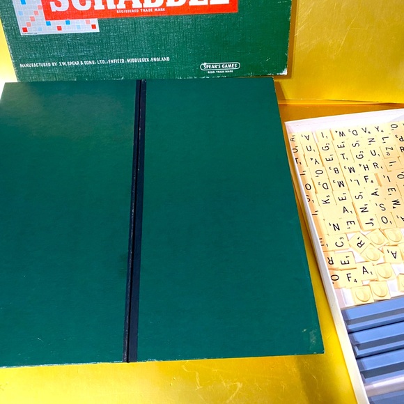 SCRABBLE BOARD GAME VINTAGE 1955 SPEAR’S GAME MADE IN ENGLAND  COMPLETE - Picture 15 of 16